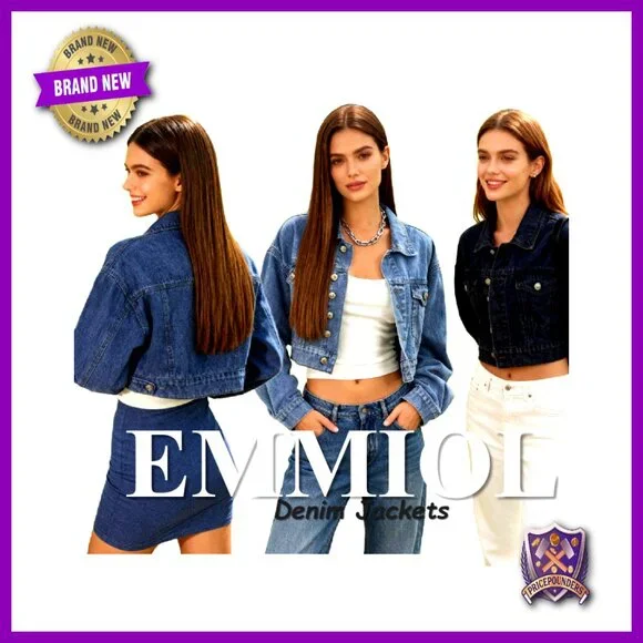 Cropped Denim Jacket Vintage Oversized Y2K Distressed Chic Layering Piece